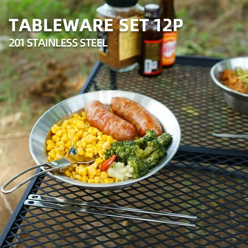 CLS&NOBANA 12PCS Outdoor Table - огляд і ціна Camping Cooking Dining Set