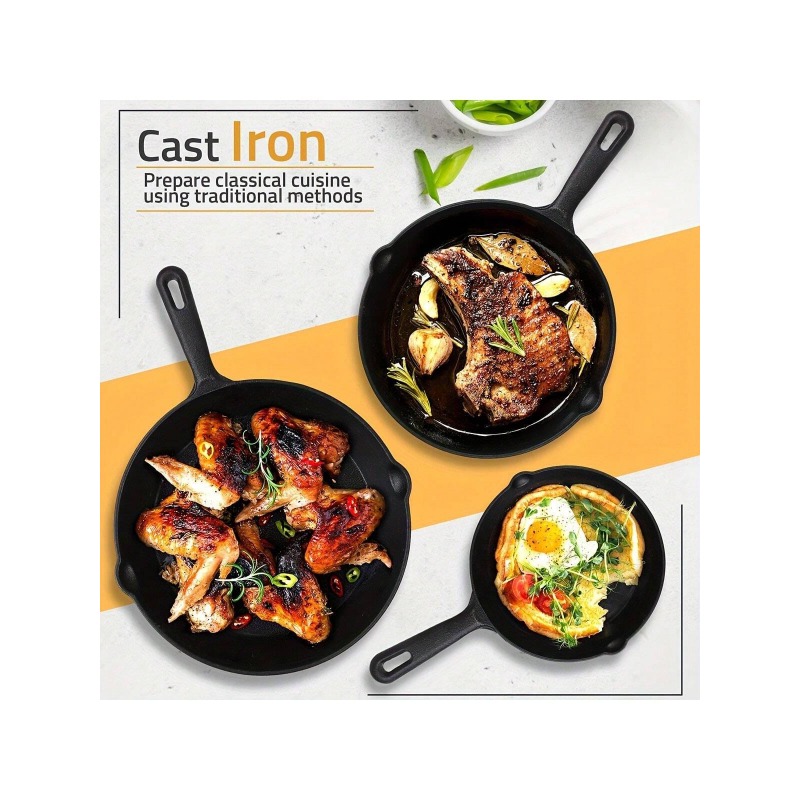 Black 3/4/5PCS Cast Iron Skill - огляд і ціна Quality Camping Cooking Set