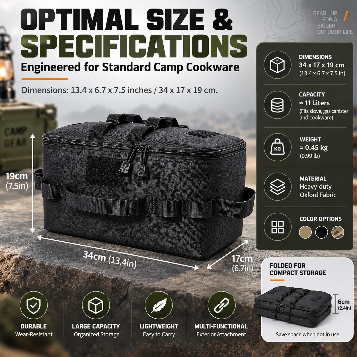 Multifunctional Tactical Campi - огляд і ціна Camping Cooking Organizer